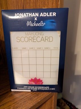 Jonathan Adler x Michaels Collab Mahjong Dry Erase Scoreboard 2 pc Mod Maker NEW